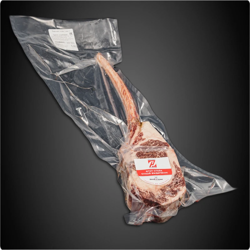 Стейк Томагавк на кости сухого созревания (Tomahawk steak) купить в Москве | Производитель: Праймбиф, Primebeef | Доставка в день заказа