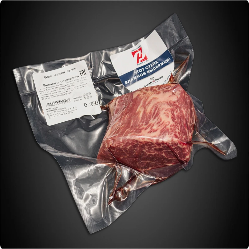 Стейк Филе-Миньон Грант(Prime) | Купить мясо мраморной говядины для стейка с доставкой по Москве